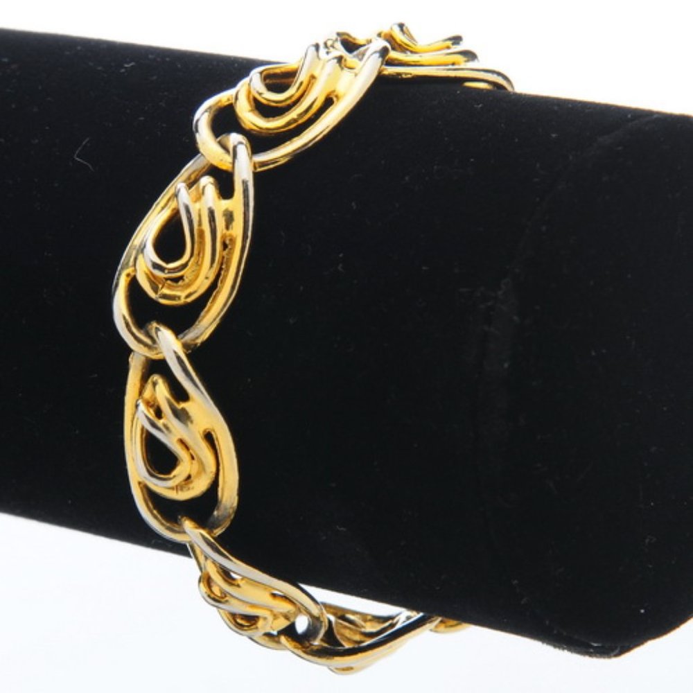 Shiny and Fun Gold Link Bracelet-Vintage- FREE with Purchase*